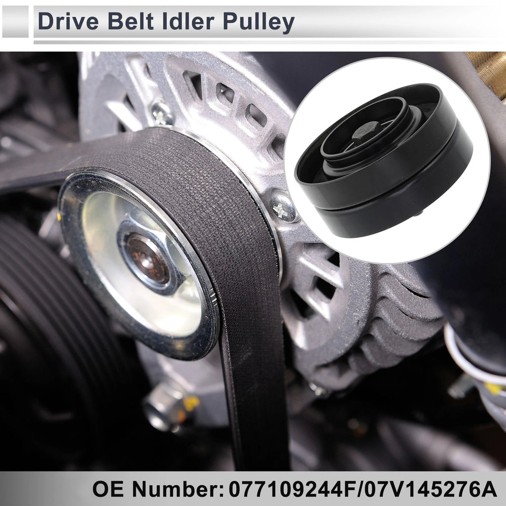 Drive Belt Idler Pulley for Volkswagen Touareg (2002–2006) No. 077109244F Black