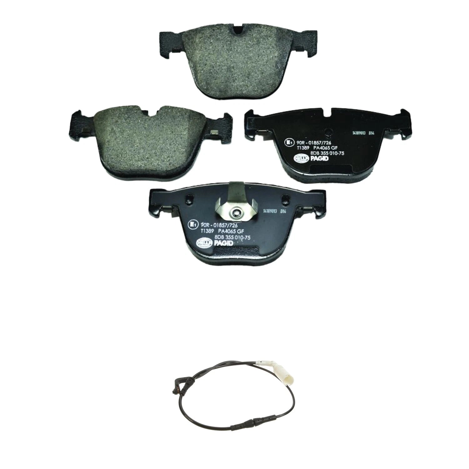 Hella Rear Low-Met Disc Brake Pad w/Sensor for BMW E60 E63 E64 (2007–2010)