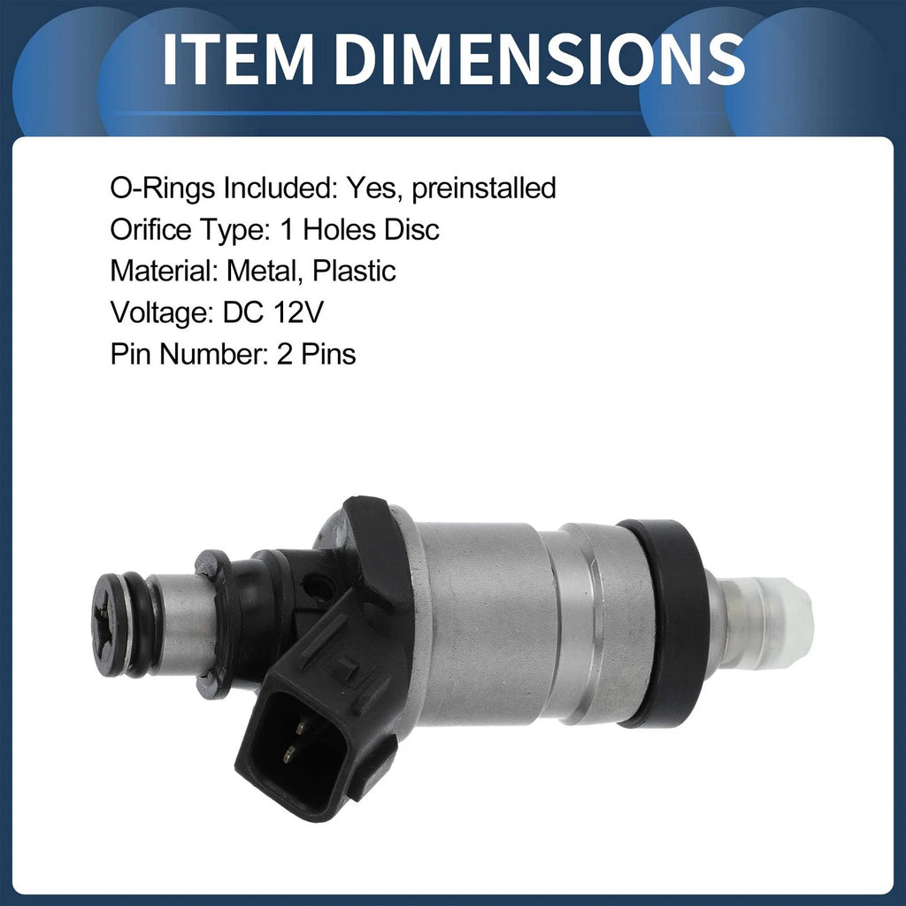Fuel Injector No. 06164-P2J-000 for Honda Civic EX (1996–1998) 1.6L Black