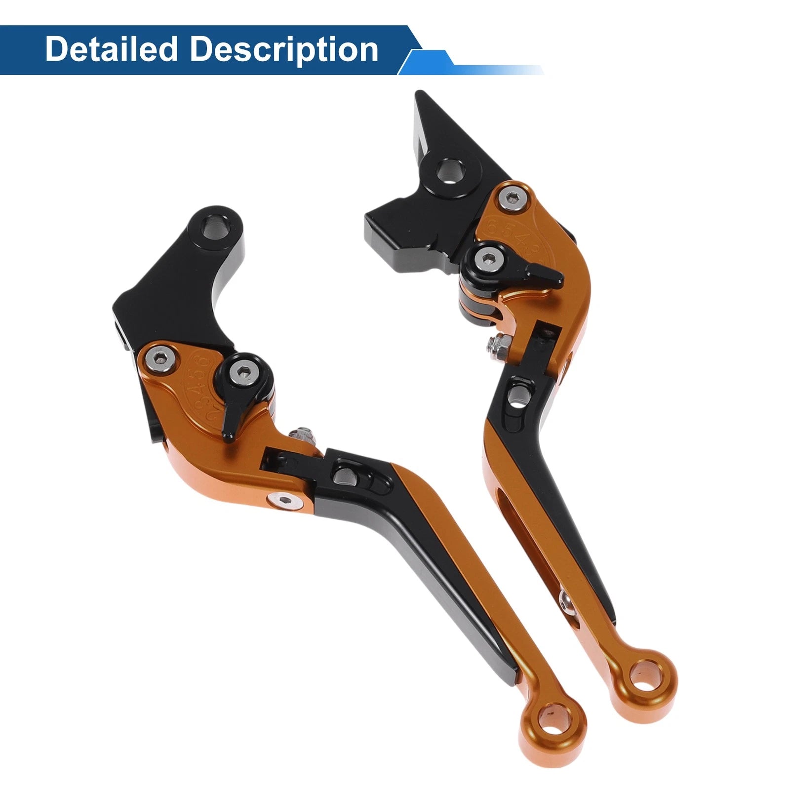 Adjustable Brake Clutch Lever for Suzuki GSXR150 (2017–2020) Orange Black