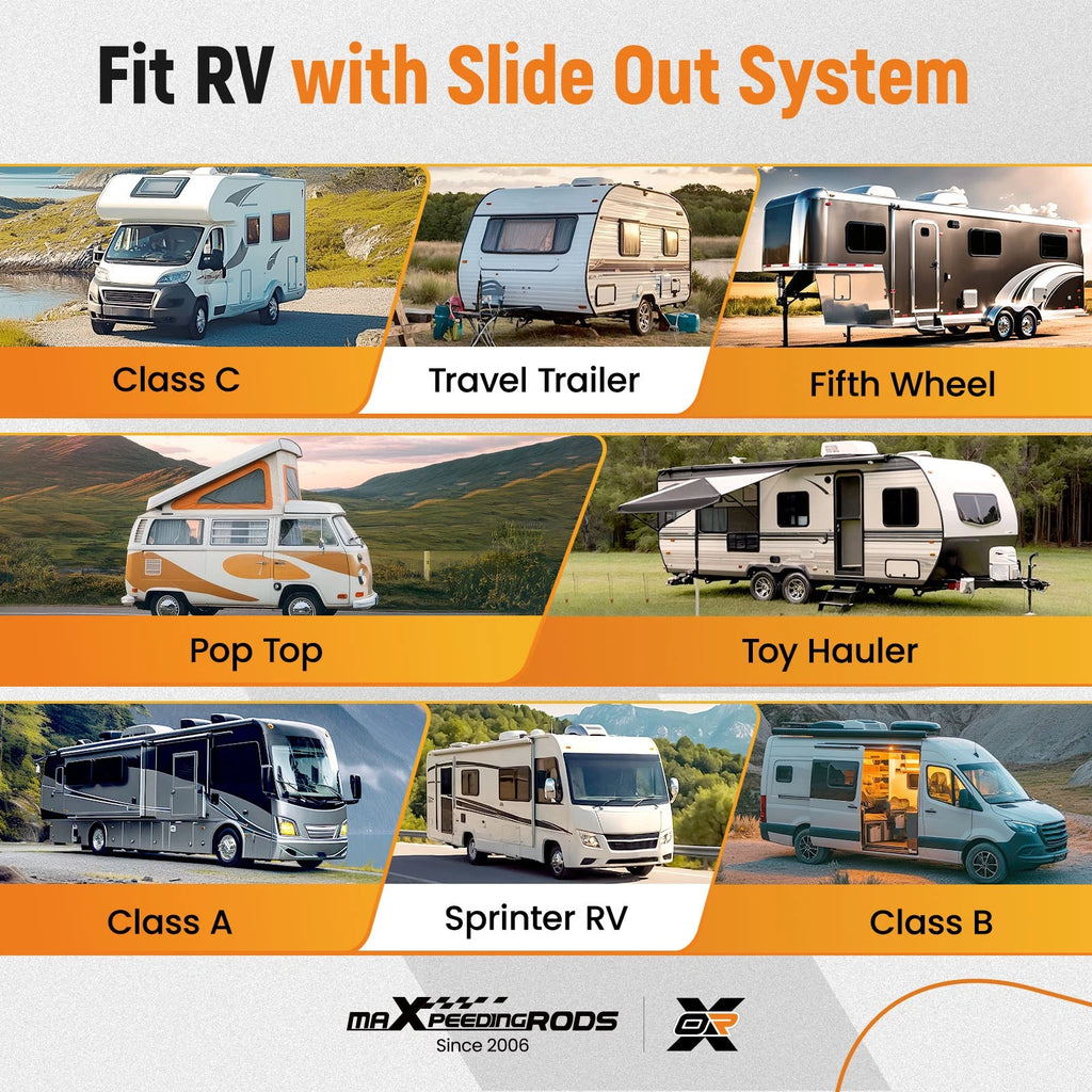 RV Slide Out Seal Base Black Rubber for Camper (018-341)