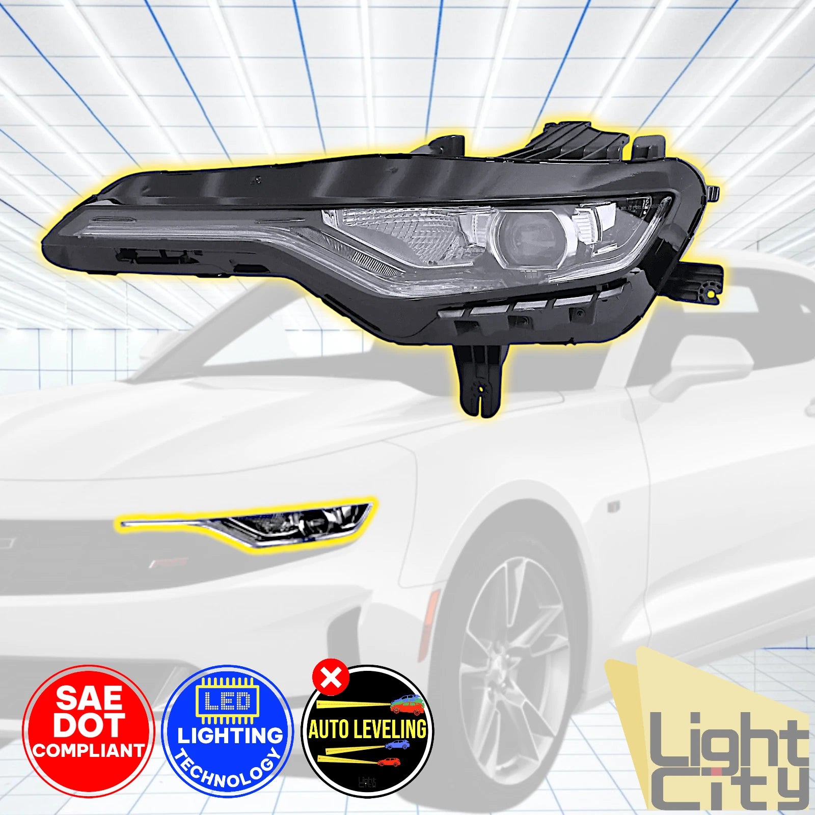 LED Headlight Projector for Chevy Camaro RS/SS (2019–2024)