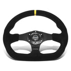 NRG RST-024MB-S-Y 320mm Flat Bottom Suede Steering Wheel for