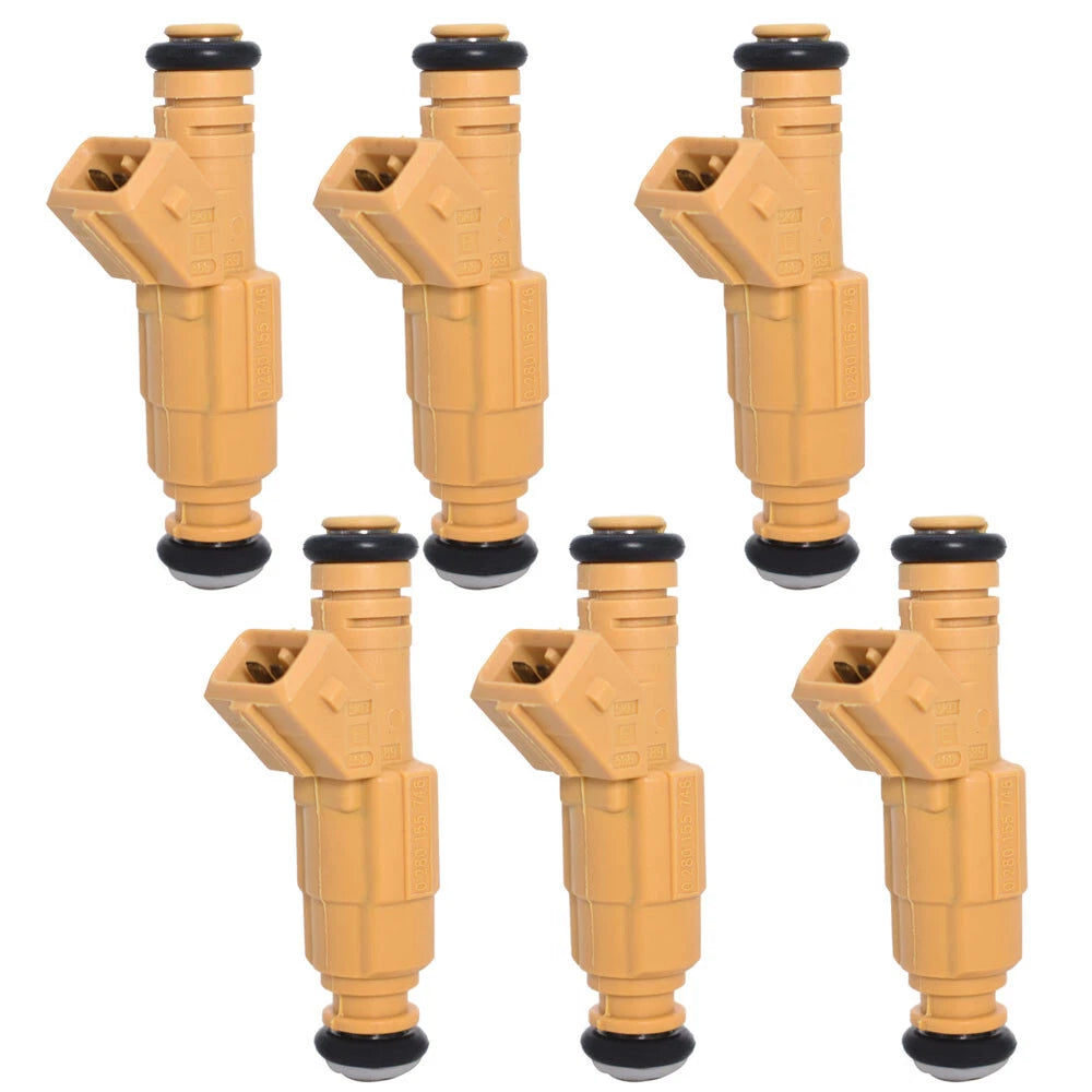 Set of 6 Fuel Injectors for Jeep Grand Cherokee Wrangler (1993–1998)