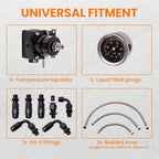 Adjustable Fuel Pressure Regulator Kit for Universal Applications (100psi)
