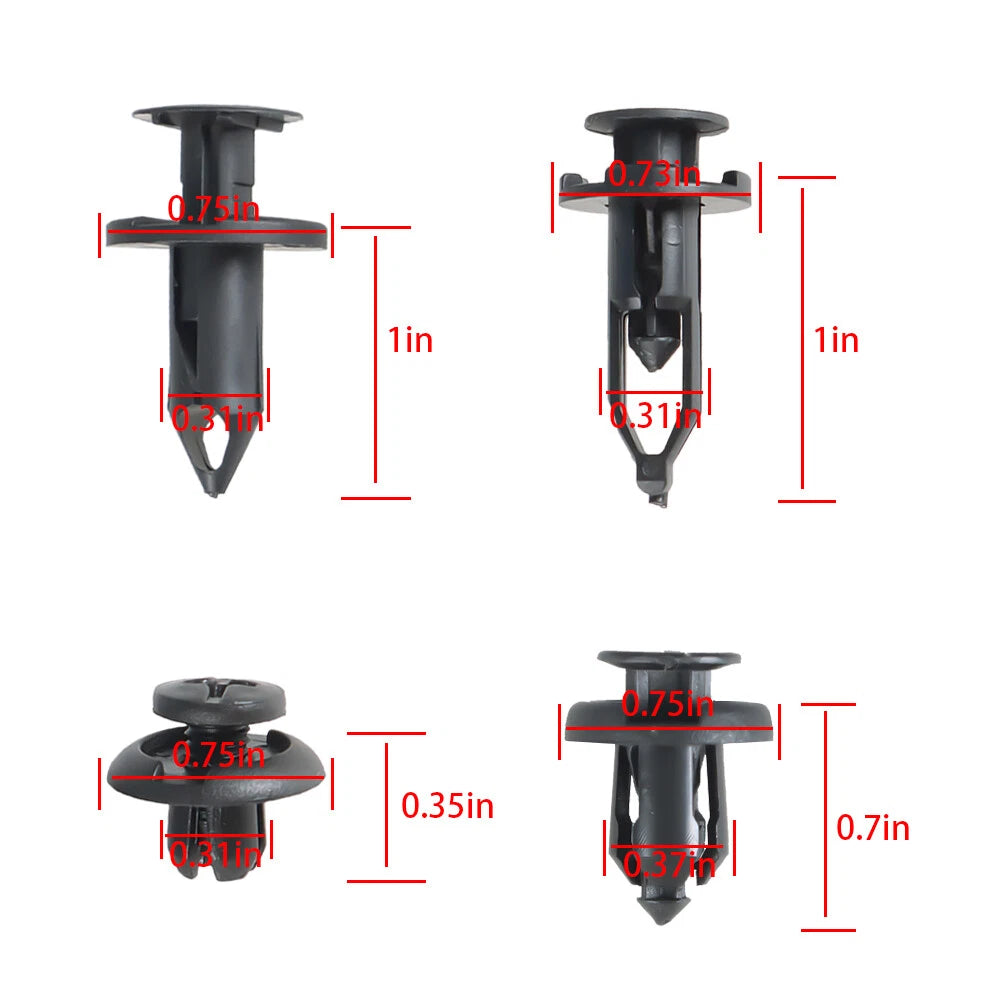 40X Car Body Plastic Push Pin Rivet Fastener Clips for
