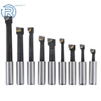 9 Piece Carbide Boring Bar Set with 2" Boring Head for R8 Shank