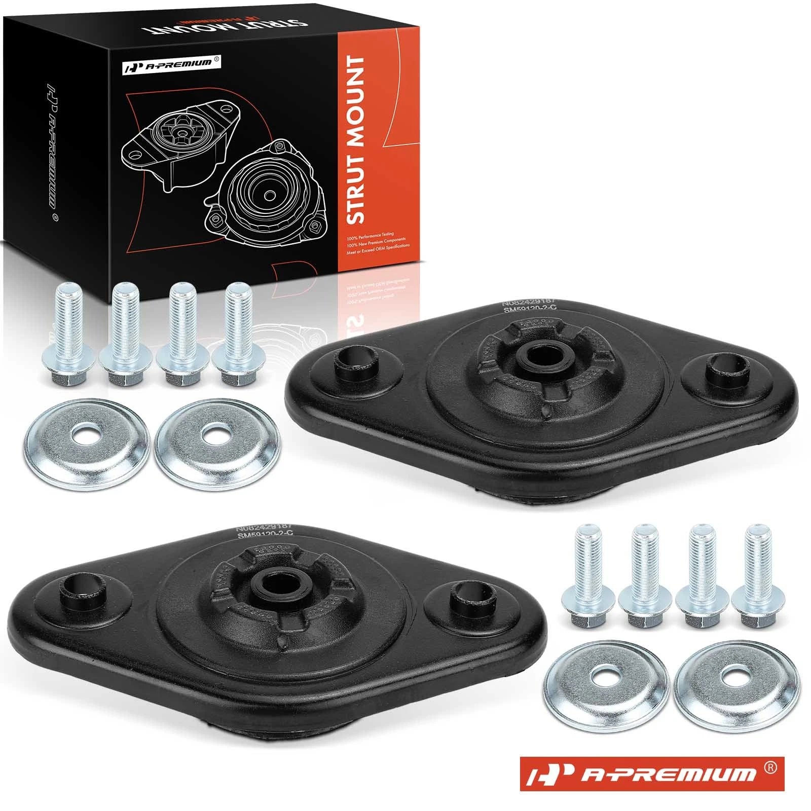 2X Rear Upper Suspension Strut Mount for Kia Soul (2014–2019)