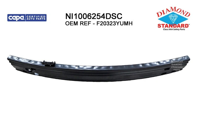 Replacement Steel Front Bumper Impact Bar w/Intelligent Cruise Control