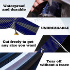 Blue 3D Carbon Fiber Style Door Sill Edge Guards for Car (-)