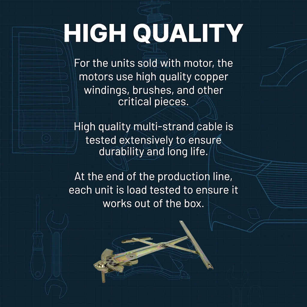 Manual Window Regulator for Toyota Pickup (1989–1995) Front Left
