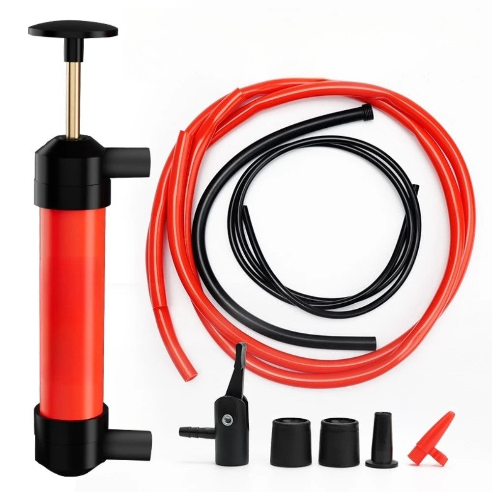 Antifreeze Hand Pump with Trim-to-Fit Hose & Extended Pipe Siphon Accessories