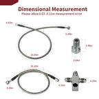 3 Stainless Braided Brake Lines for Arctic Cat DVX 400 (2004) 3406-044 3406-117