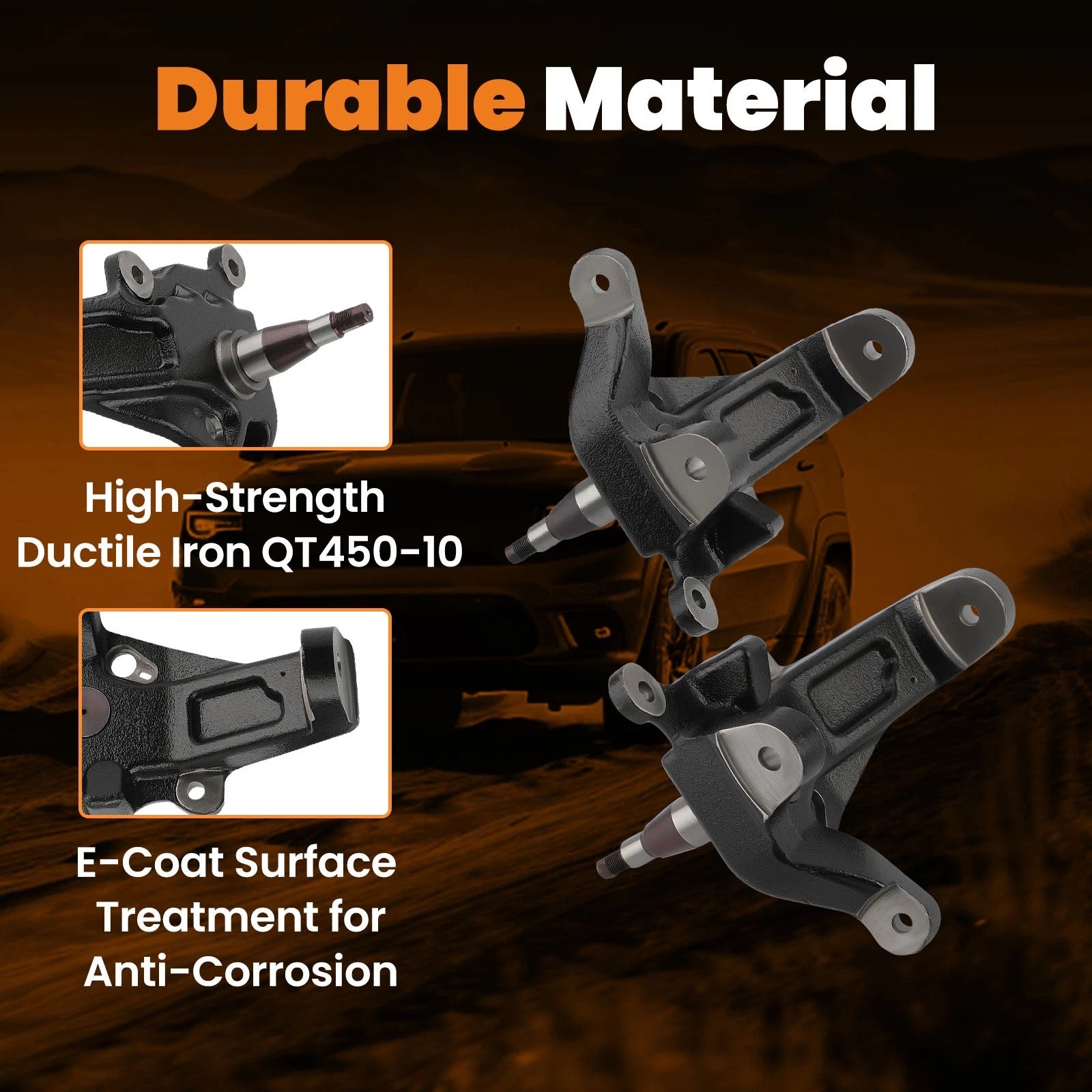 3.5 Inch Lift Spindle Steering Knuckles for Ford F150, Expedition 2WD (1997–2003)