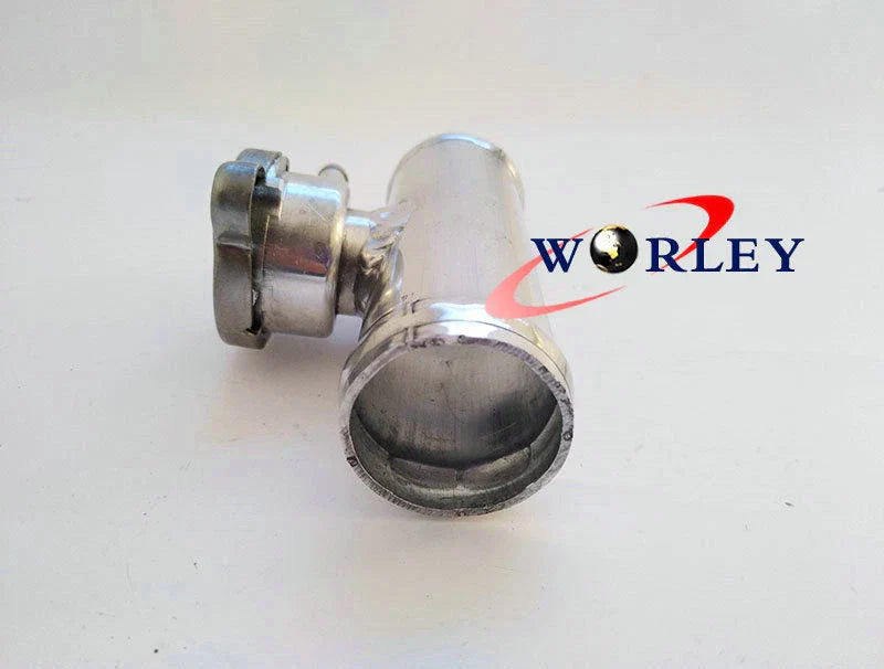 32mm Aluminum Inline Radiator Hose Pipe Filler Neck & 1.1 BAR Cap for Car