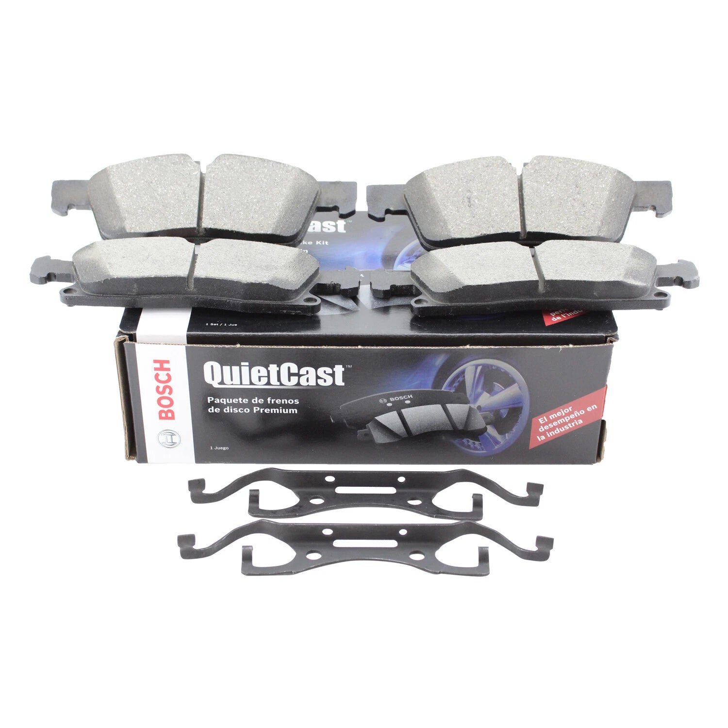 Set of 4 Bosch QuietCast Ceramic Front Brake Pads for Dodge Durango Jeep MB X166 W166