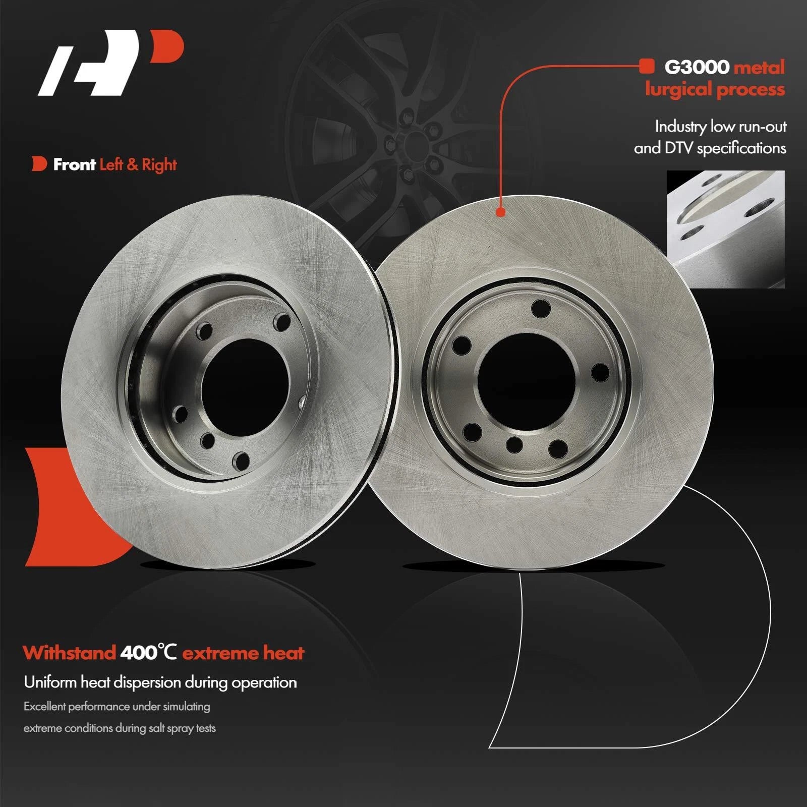 Front Disc Brake Rotors & Ceramic Pads for BMW 318i (1996–1998)
