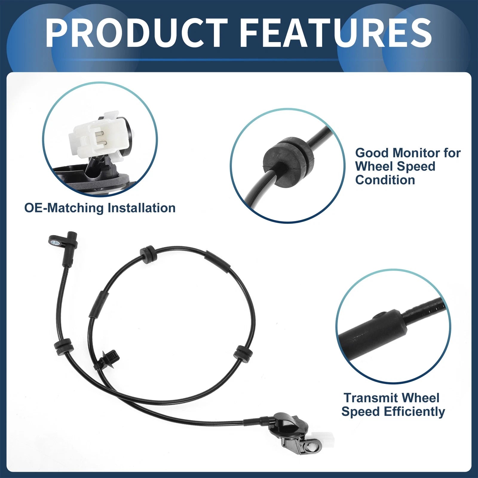 ABS Wheel Speed Sensor No.DG804371Y for Ford Fiesta (2009–2012) Rear