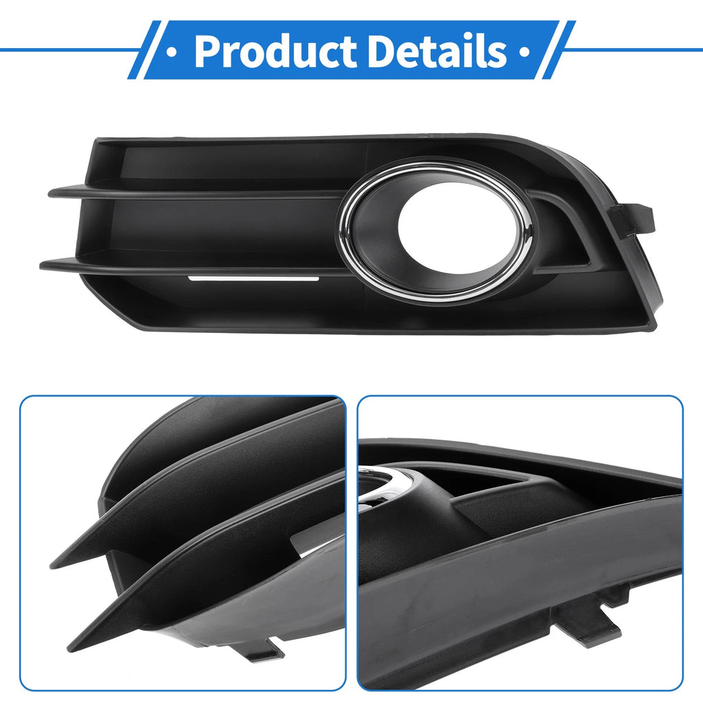 1pc Fog Light Grill for Audi A1 (2010–2015) No. 8X0807681A ABS