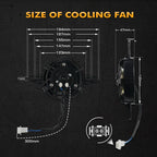 12V Electric Radiator Cooling Fan for Universal Dirt Bike
