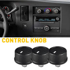 Set of 3 HVAC Climate Control Knobs for GMC Savana 1500 2500 3500 (2008–2017)
