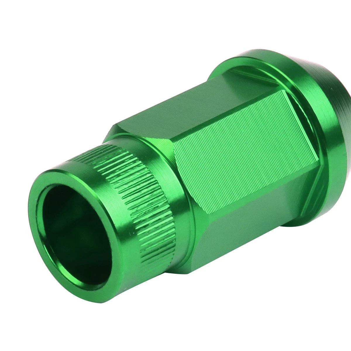 Set of 4 Open End M12x1.25 44mm Tall Green Aluminum Lug Nuts for JDM Rims