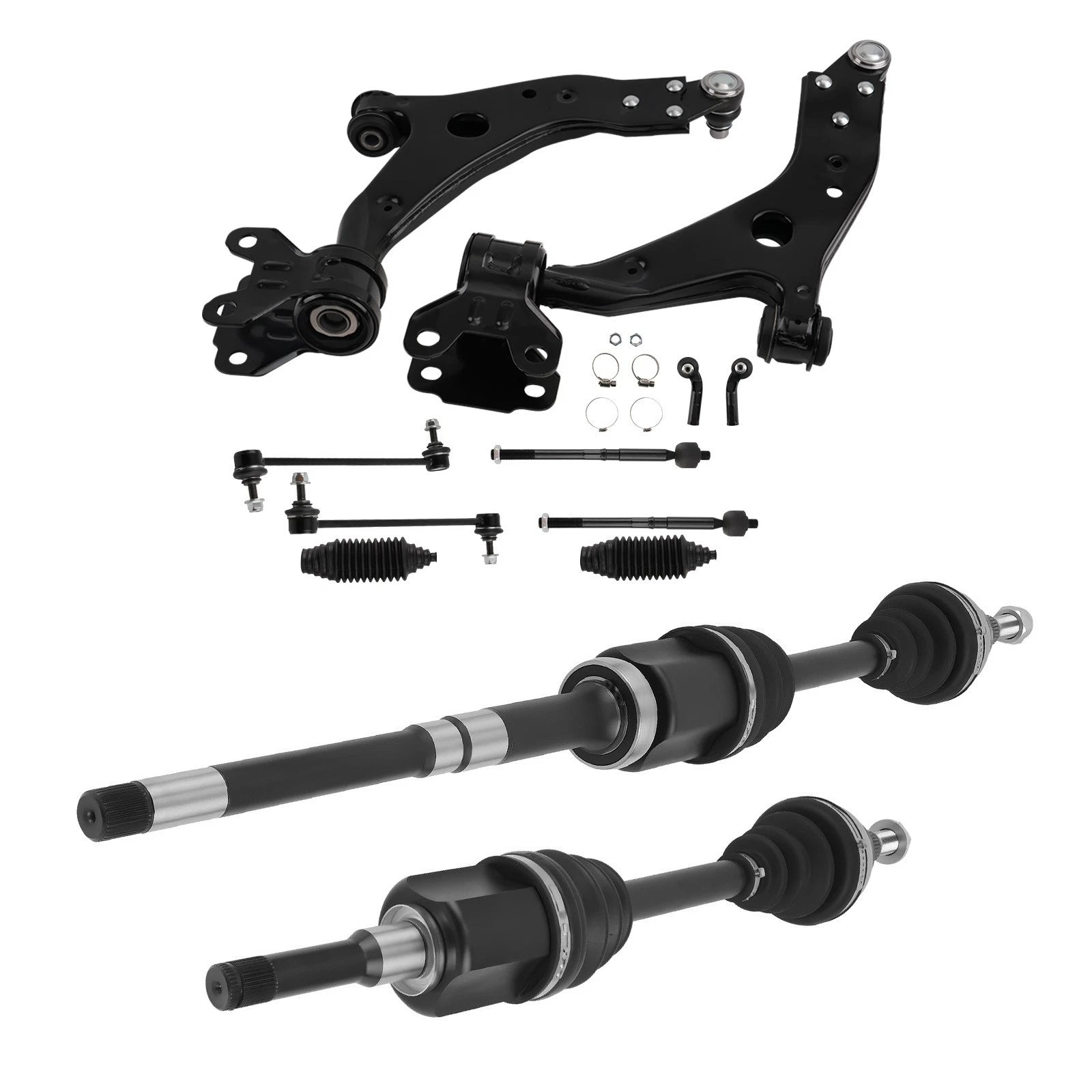 12PC Front Lower Control Arm CV Axle Shaft for Escape (2013–2018) L4 AWD