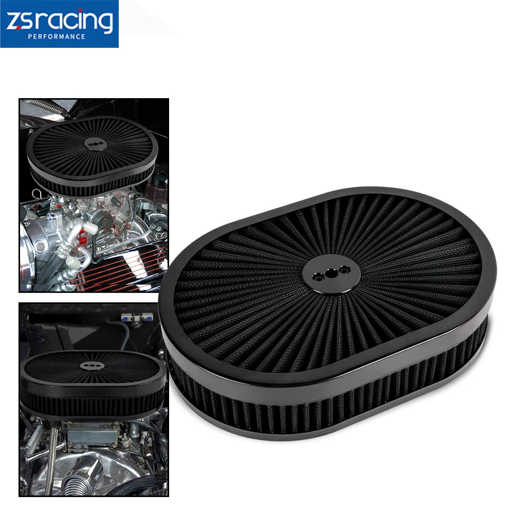 12" Oval Full Finned Air Cleaner for Demon Carburetors