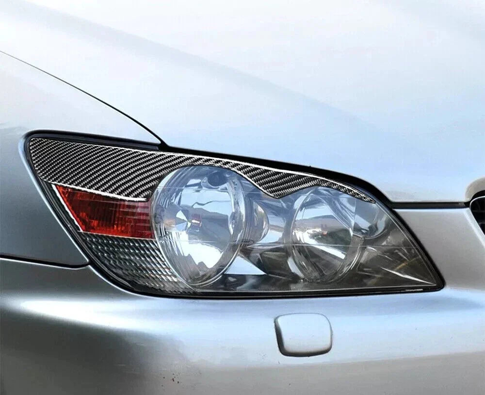 Carbon Fiber Headlight Eyelid Eyebrow Cover for Lexus IS200 IS300 (1998–2005)