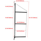 Set of 4 Black Cargo Shipping Container Shelving Brackets 22"x60"