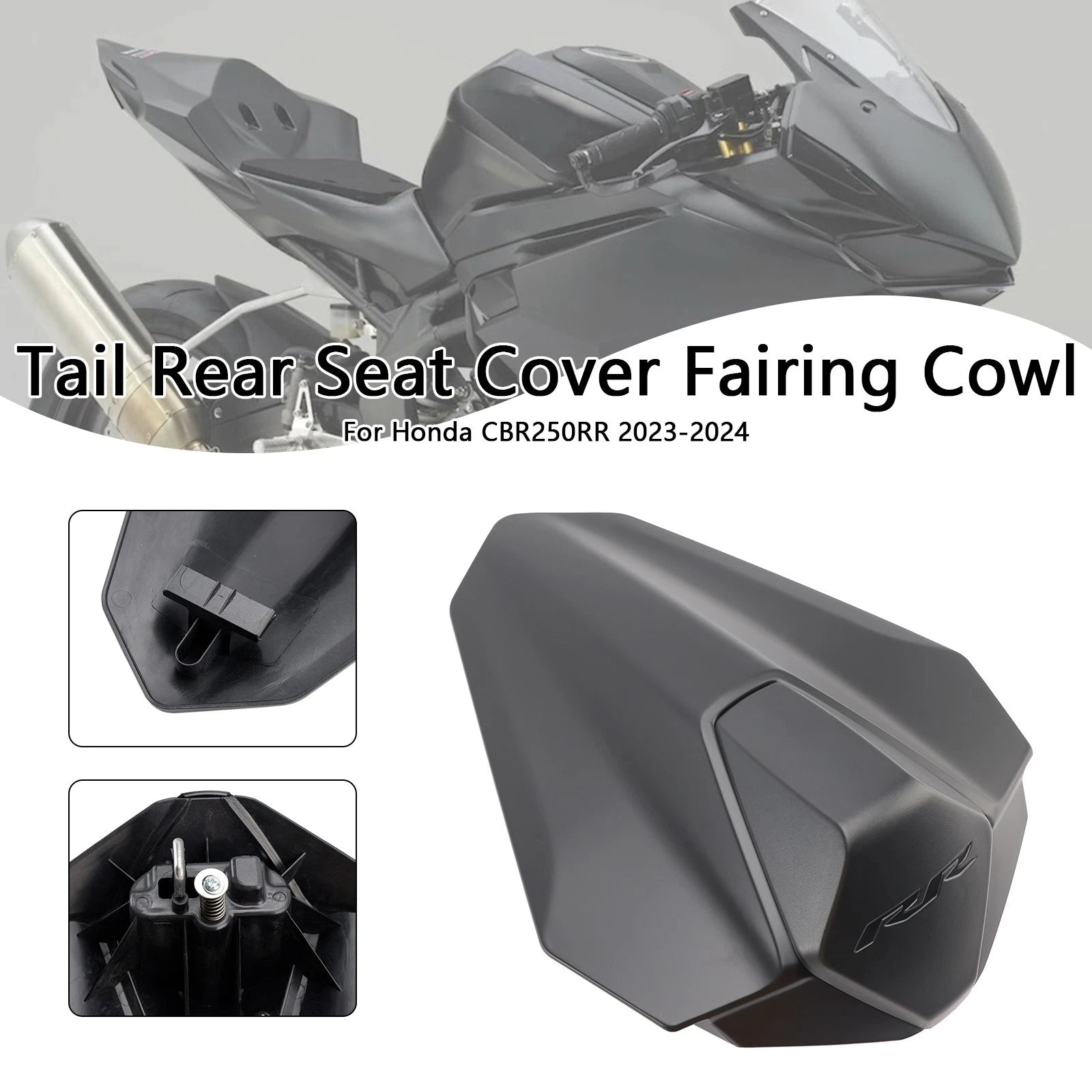 Rear Tail Pillion Seat Fairing Cover for Honda CBR250RR (2023–2024) Matt Black