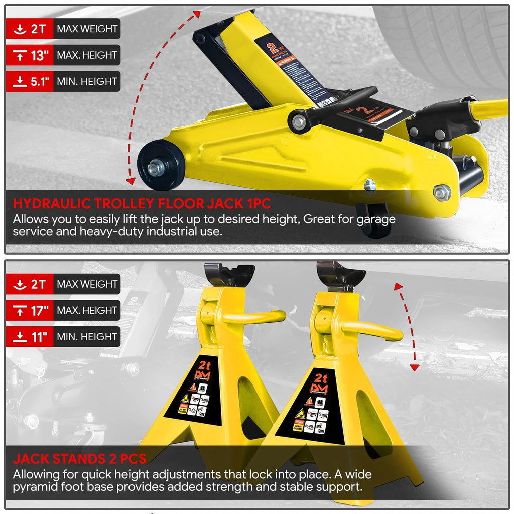 Adjustable Hydraulic Floor Jack 4000lbs Capacity for Universal Use (2011–2017)