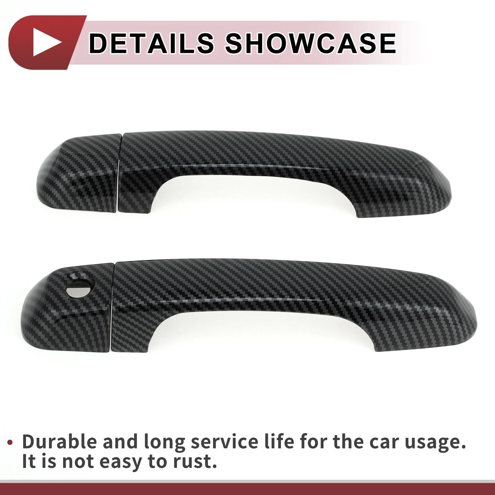 Set of 4 Car Door Handle Covers for Toyota Land Cruiser Prado J150 (2009–2021)