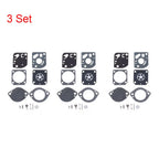 Set of 3 Carburetor Repair Kits for Zama RB-97 C1Q-S72 Stihl FC90 FS87 FS91 FS100