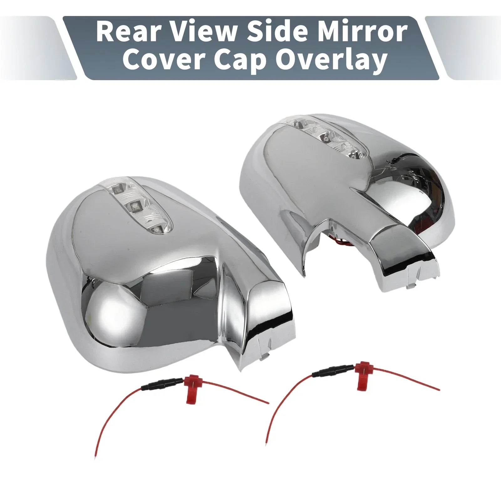 Rearview Mirror Cover Overlay Chrome Plated for Mercedes-Benz M Class (1998-2005)