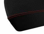 Console Lid Armrest Cover for Ford Edge (2011–2020) Carbon Fiber Red Stitch