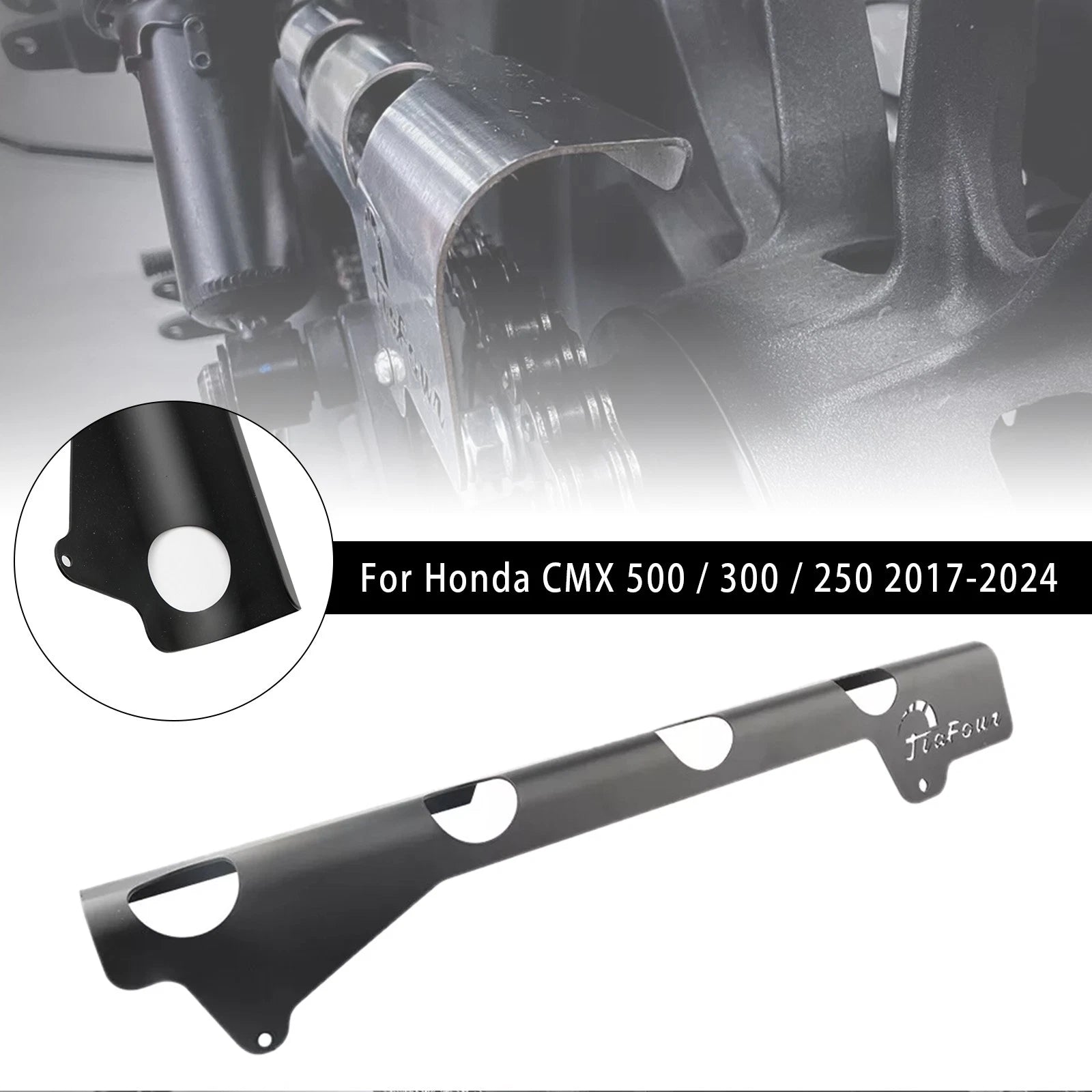 Chain Guard Cover Protector for Honda Rebel CL 250 300 500 CM CMX (2017–2024) Black