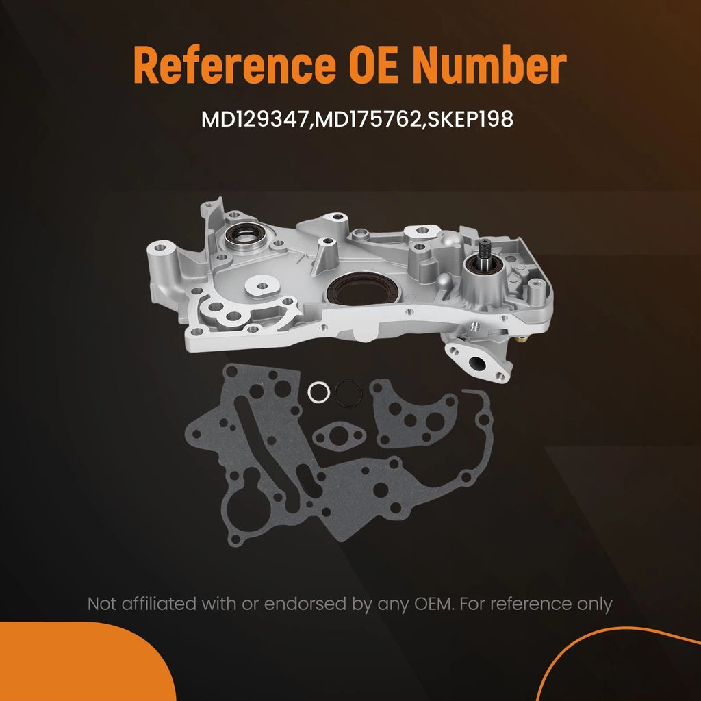 Aluminum Oil Pump for Mitsubishi Eclipse L4 2.0L (1990–1992) MD129347 MD175762