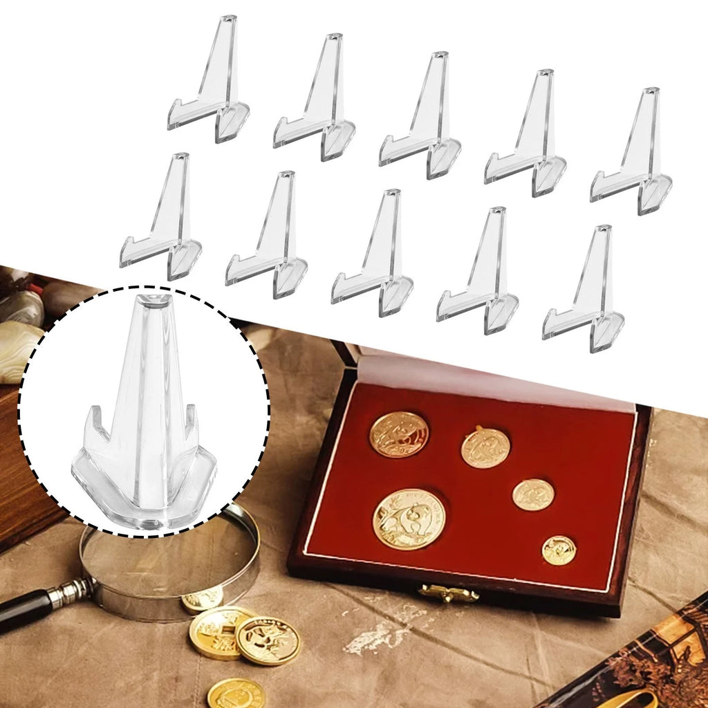 10pcs Decorative Plate Holder Display Stand Pedestal Ornament for Home Decor