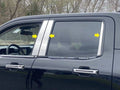6pc Luxury FX Polished Pillar Post Trim for 2022-2025 Ford Maverick Super Crew