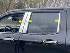6pc Luxury FX Polished Pillar Post Trim for 2022-2025 Ford Maverick Super Crew