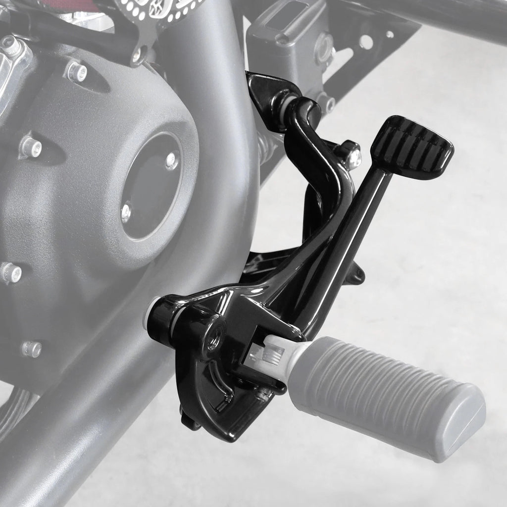 Black Mid Controls Brake Side for Harley Sport Glide FLSB Fat Bob FXFB (2018–2025)