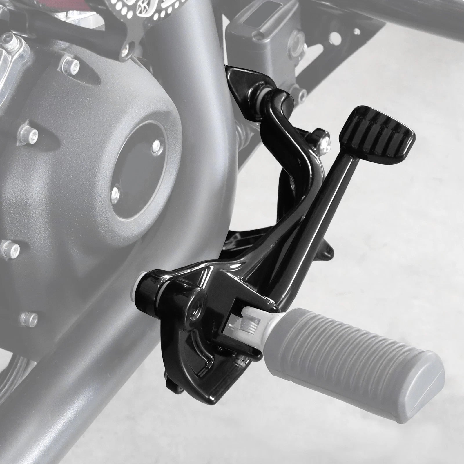Black Mid Controls Brake Side for Harley Sport Glide FLSB Fat Bob FXFB (2018–2025)