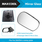 Left Side Mirror Glass for Mazda 3 (2004–2009)