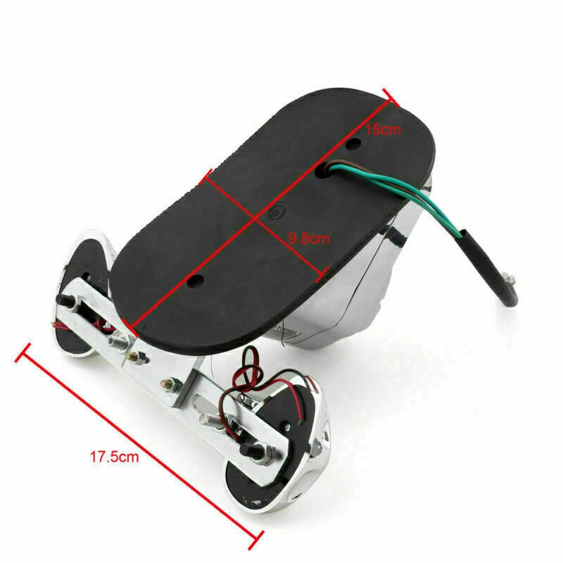 Chrome Motorcycle Skull Turn Signal Tail Light for Dyna (T9)