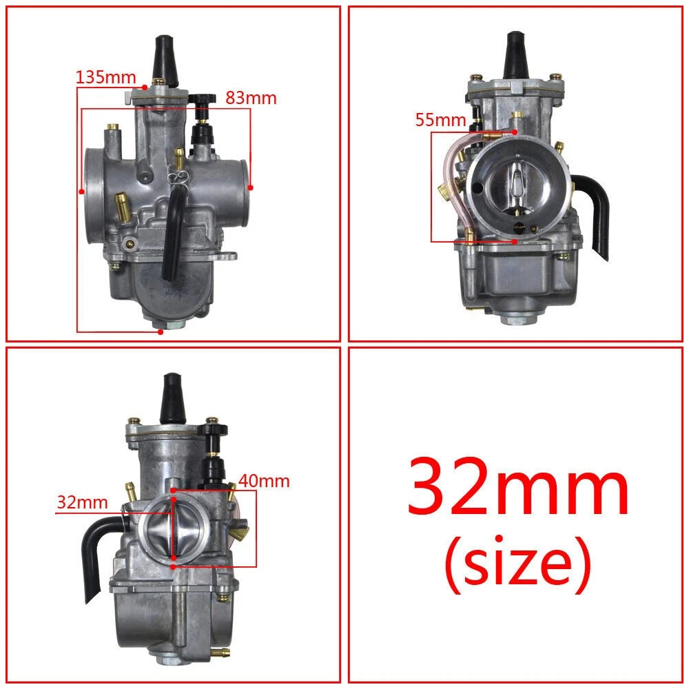 32mm Carburetor with Power Jet for PWK32 250-300cc (2/4 Stroke)