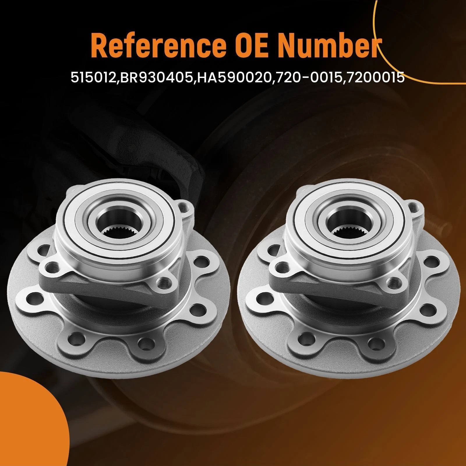Front Wheel Hub & Bearing Set 8 Lug for Dodge Ram 2500 4WD (1994–1999)