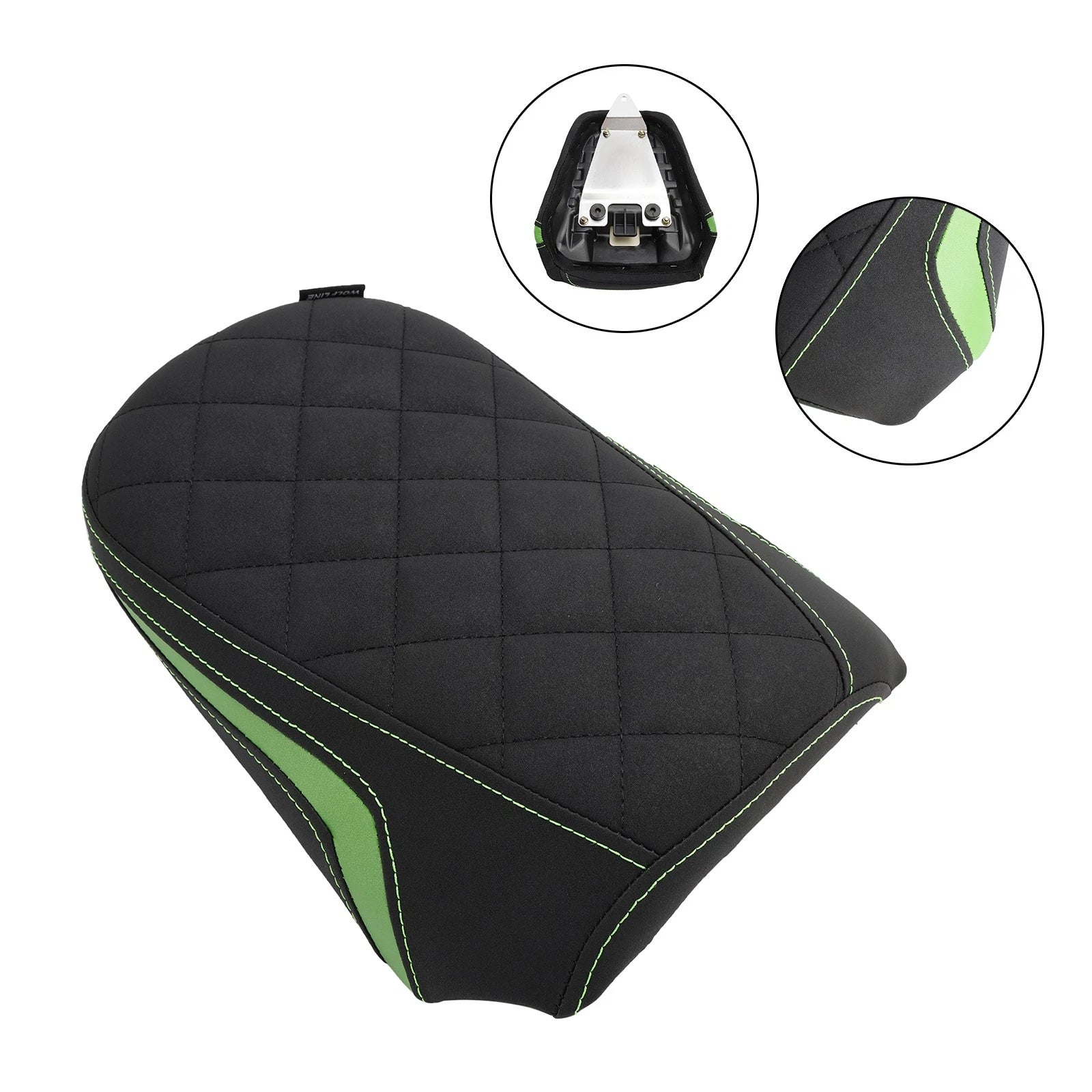 Rear Passenger Seat Pillion Saddle Flat Green for Kawasaki Vulcan S (2015–2023)