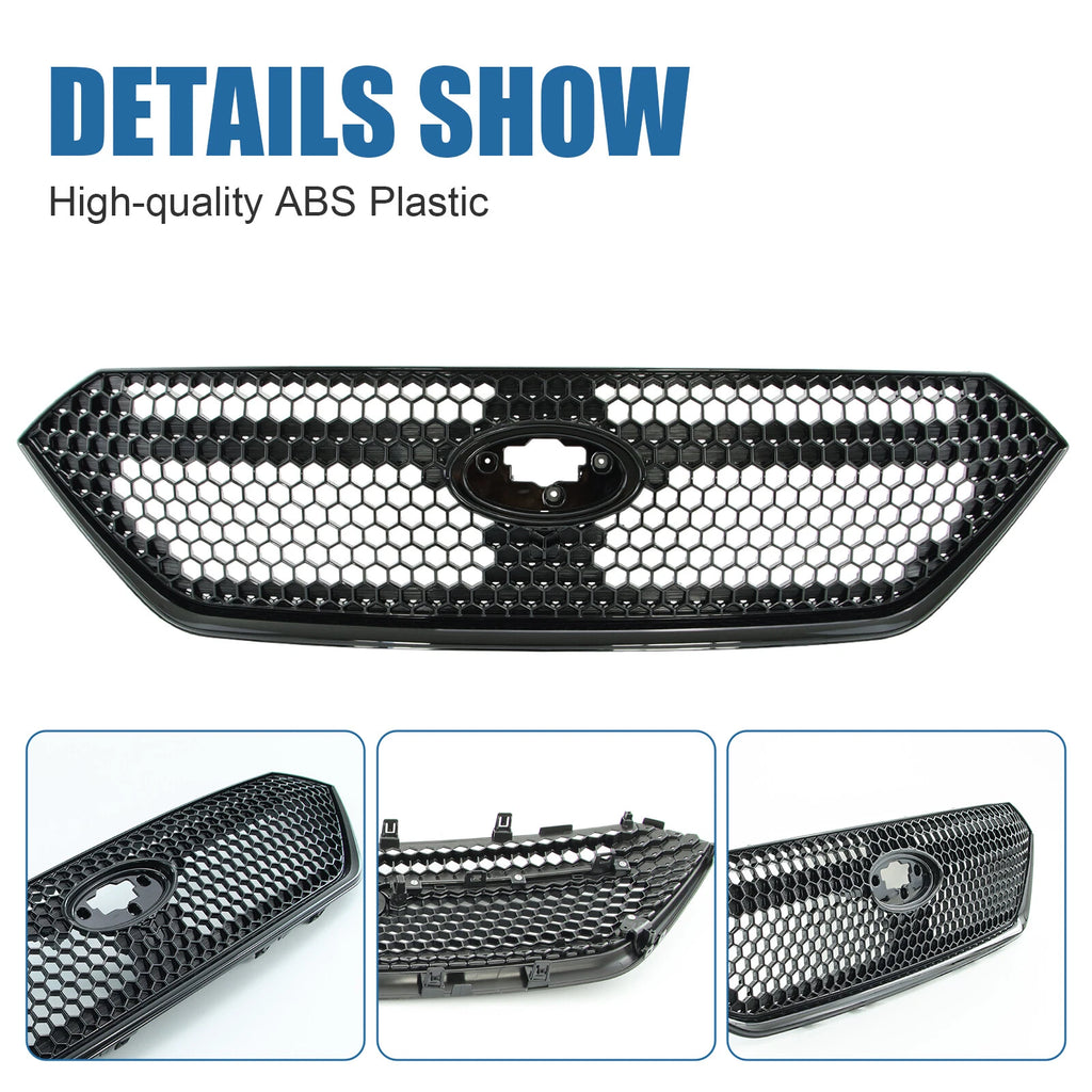 Honeycomb Front Bumper Upper Grille for Subaru WRX (2022–2025) Gloss Black