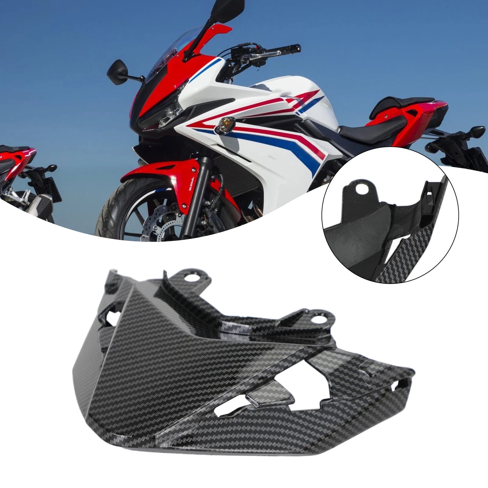 Rear Seat Tail Light Cover for Honda CBR500R (2019–2021) Carbon